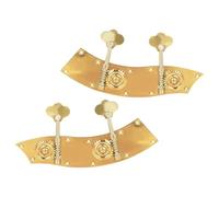 BESPORTBLE 2 Pezzi Piroli per Contrabbasso in Lega di Rame Oro, Facile Installazione e Sostituzione per Vecchi Piroli, Accessori per Cordiera Double Bass