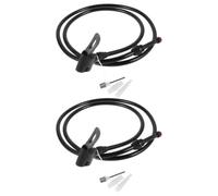 BESPORTBLE 2 Pezzi Pompa per Bicicletta Tubo Antigelo in Plastica Nera, Facile da Usare, Accessorio per Gonfiare Pneumatici e Palloni Sportivi