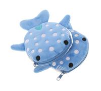 BESPORTBLE 2 Pezzi portamonete in peluche donna squalo Tannone di soldi per gli squali signora fanny borsa kawaii borsino moneta cambia Borsa portafoglio porta carte Sky-blue