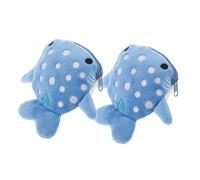BESPORTBLE 2 Pezzi portamonete in peluche simpatico peluche con squalo portamonete per ragazze a forma di ripieni fanny borsa moneta portafoglio con cerniera portafoglio kawaii Sky-blue