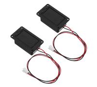 BESPORTBLE 2 Pezzi Scatola Batteria per Chitarra Basso Attiva con Contatti Resistenti e Cavo Pin Custodia Compatta e Leggera per Pickup Facile Installazione e Sostituzione Rapida Batterie