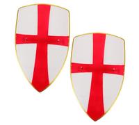 BESPORTBLE 2 Pezzi Scudo Giocattolo Chiavi Guerre Cavaliere Guerrieri Cosplay Medievale Numero Costume Festa Piccolo Scudo Scudo Scudo Finto Scudo Gioco Per Ragazzi Scudo Giocattolo