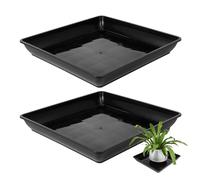 BESPORTBLE 2 Pezzi Sottovaso Quadrato per Piante: Sottovaso in Plastica per Piante Vaschetta Gocce per Vasi di Fiori - per Interni Ed Esterni 35 00X35 00X4 80 Cm
