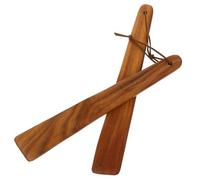 BESPORTBLE 2 Pezzi Spatola in Legno per BBQ Resistente al Calore per Padelle in Ghisa Raschietto Angolato per Uova e Pesce Utensile da Cucina Naturale per Girare e Servire