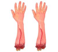 BESPORTBLE 2 pezzi spaventosi braccia finte mani Halloween braccio rotto terribile mani mani rotte mani realistiche staccate bambino mano protesica ecopelle ceppo