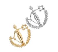 BESPORTBLE 2 Pezzi Spilla Accessori Per Abiti Da Uomo Perno Della Legge Spille Con Scaglie Di Bilancia Stumetta Di Giacca Ciondolo Con Scala Della Giustizia