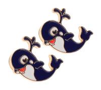 BESPORTBLE 2 Pezzi Spilla Animale Carino Cartone Animato Vestire Ornamento Simpatici Accessori Estetici Animali Spille Piccolo Oceano Spillo Per Divertente Spilla Balena Lega Di Zinco
