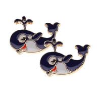 BESPORTBLE 2 Pezzi Spilla Animale Piccolo Simpatici Accessori Estetici Oceano Spille Spillo Ornamento Vestire Divertente Cartone Animato Carino Per Animali Spilla Balena Lega Di Zinco