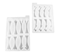 BESPORTBLE 2 Pezzi Stampo in Silicone per Pezzi degli Scacchi per Fai | Bianco, Superficie Liscia e Forma 3d, per Colata Resina Epossidica, Flessibile, Resistente, Facile da Sformare