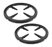 BESPORTBLE 2 pezzi Supporto per Caffettiera in Nero Antiscivolo per Fornello Gas Anello Riduttore per Pot e Pentole con Fondo Tondo Protezione Piano Cottura e Supporto Pratico per Cucina