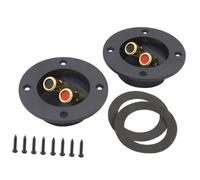 BESPORTBLE 2 Pezzi Terminali per Scatola Altoparlanti Auto in Lega di Zinco e ABS Connettori a Morsetto per Subwoofer Kit per Collegamento Cavi Audio Fai da Te per Impianti Auto e Casa
