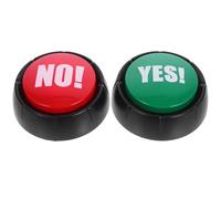 BESPORTBLE 2 Pz Buzzer per Giochi Suoni, Pulsante Registratore Sì No per Blind Test, Accessorio Interattivo Serata Festa Amici, Giocattolo Prank Ufficio