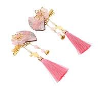 BESPORTBLE 2 Pz Clip Per Coniglio Cinese Con Fiore Di Ciliegio - Accessori Vintage Per Sposa e Cerimonie Tradizionali - Ideali Per Kimono e Hanfu