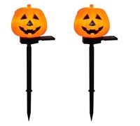 BESPORTBLE 2 Pz Lanterna zucca solare luci esterne decorazione del giardino di Halloween solar panel solar light lucine led decorative arredamento luce della presa di plastica