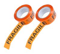 BESPORTBLE 2 Rotoli Nastro Adesivo per Imballaggio Resistente in Materiale Opp, per Segnare Scatole e Oggetti Fragili come Bicchieri e Piatti, per Distribuzione e Logistica