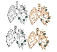 BESPORTBLE 2 Set Accessori Per Il Cuore Delle Foglie Spille E Spilla Sciame Di Sciarpa Pin Del Risvolto Heartbrooch Spille A Cuore Per Donna Pin Di Metallo Spille Per Vestiti Lega 2 Pezzi*2