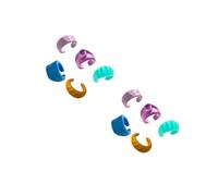 BESPORTBLE 2 Set Anello Multicolore Colorato Carino Divertente Divertimento Decorazione Dell'anello Di Dito Adorabile Di Moda Decorativo Plastica 5 Pezzi*2
