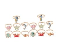 BESPORTBLE 2 Set Anello Per Le Donne Anelli Decorazione Delle Dita Anello in Lega Anello Di Dito Gioielli Da Donna Creativi Le Ragazze Suonano Anello Animale 7 Pezzi*2