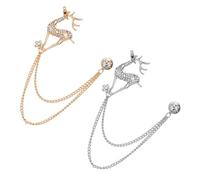 BESPORTBLE 2 Set Corso Diamante-intarsato Spille Per Gioielli Spilla Decorazione Del Matrimonio Smalto Nozze Carino Spille Per L'abbigliamento Catena Del Collare Lega Di Zinco 2 Pezzi * 2