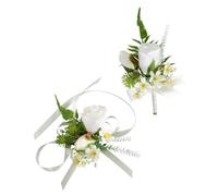 BESPORTBLE 2 Set Corta Di Corde Grotta Accessori Uomini Signore Corpetto Boutonniere Nube Chiave Spilla Nozze Spento Polso Piccolo Per Nuziale Totale Fiore Di Seta