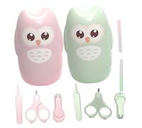 BESPORTBLE 2 set Kit Ragazzo Ragazza per Unghie Sicuro con Forbicine e Tagliaunghie Confortevole con Custodia Colorata per Dita e Piedini