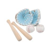 BESPORTBLE 2 Set Miniature Accessori Baseball per Casa delle Bambole Mini Mazze Guanti e Palline Kit Sportivo Interattivo per Divertimento e Decorazioni Giardino Fatato