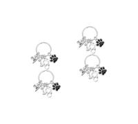 BESPORTBLE 2 Set Portachiavi Catena Chiave Cane Signore Portachiavi Per Animali Domestici Etichetta Infermieri Cani Da Silver Lega Di Zinco 2 Pezzi*2