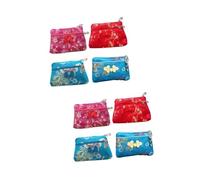 BESPORTBLE 2 Set Portafoglio Di Seta Borsa Di Seta Gioielli Borsa Per Gioielli in Mini Sacchetto Di Broccato Di Di Sacchetto Di Monete Colore Casuale 4 Pezzi*2