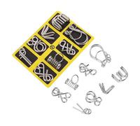 BESPORTBLE 2 set Puzzle Anelli Intelligenti in Metallo Giochi Educativi Cinesi per Allenare Concentrazione e Rompicapo Stimolante per Adulti