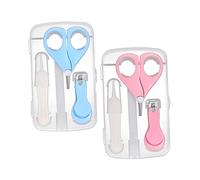 BESPORTBLE 2 Sets Manicure Ragazzo Ragazza Ragazza Forbice e Tagliaunghie Kit Cura Unghie per Ragazzo Piccoli Impugnature Ergonomiche e Arrotondate Custodia Inclusa