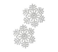 BESPORTBLE 2 Spille A Forma Di Fiocco Di Neve Con Strass Spille Da Bavero Natalizie Spille Per Le Feste Spille Di Sicurezza Decorative Spille Per Cappelli A Forma Di Fiocco Di Neve Per