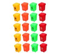 BESPORTBLE 20 Bidoni Della Spazzatura Giocattolo - Di Bidone Della Spazzatura In Miniatura In Scala 112 Mini Secchio Per La Raccolta Dei Rifiuti Per Decorazioni Di Scene Di Vita Per