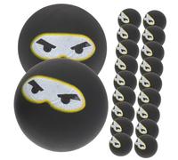 BESPORTBLE 20 Palline Rimbalzanti Ninja per Giocattolo Coordinazione Mano Occhio Piccole e Resistenti Nero