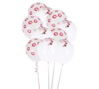 BESPORTBLE 20 Palloncini in Lattice per Feste Matrimonio Set Decorativo 10 Palloncini Labbra e 10 Confetti Rossi per Decorazioni Nozze Compleanni e Celebrazioni