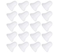 BESPORTBLE 20 Pezzi Campanella e Facile da Dipingere 7.4cm in Polistirolo Bianca a Forma di Jingle Bell Materiale Schiuma Leggero per Decorazioni Natalizie e Fai da Te