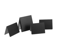 BESPORTBLE 20 Pezzi Cartelli Lavagna Nera Rettangolare 100x75mm in Pvc Cancellabile per Menu e Messaggi, Mini Lavagnette da Tavolo Pieghevoli per Ristorazione e Cucina, Display