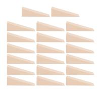 BESPORTBLE 20 Pezzi Cuneo Fermaporta in Legno, Triangolare, Antiscivolo | Pavimenti in Cemento e Moquette, Superficie Levigata, Venatura Naturale, Bagno e Ufficio
