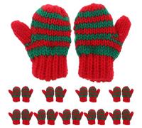 BESPORTBLE 20 pezzi di guanti di Natale in miniatura lavorati a maglia, guanti per le vacanze in miniatura, minuscoli di Natale per progetti artigianali fai da te, decorazioni per feste di per case