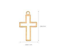 BESPORTBLE 20 pezzi in acciaio inossidabile con ciondolo a forma di croce di Gesù, piccolo ciondolo a forma di crocifisso cavo, mini di per braccialetto, portachiavi, collana, gioielli religiosi