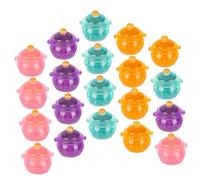 BESPORTBLE 20 Pezzi Mini Pentole per Cucina Giocattolo Decorativo Miscele di Colori per Casa delle Bambole Model Stew Pot Materiale Robusto Accessori Miniatura per Cucina Gioco Educativo