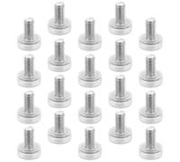 BESPORTBLE 20 Pezzi Piedini Trasparenti Regolabili per Tavolo Basso Vite | Pvc Argento, Filettatura Regolabile, per Sedia e Mobile, Superficie Liscia, Protezione Pavimenti