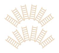 BESPORTBLE 20 pezzi Scala in Legno di Simulazione Decorazione Miniatura per Giardini e Tavoli di Sabbia Ornamento Resistente per Casa Bambole e Paesaggi in Miniatura