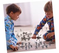 BESPORTBLE 200 Miniature Soldatini Cavalleria Medievale in Grigia Figure Miniature per Modelli Dettagliati per Decorazioni Tavolo e Giochi Educativi