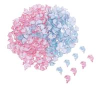 BESPORTBLE 200 Pezzi Mini Animali Marini in Resina Rosa e Blu Statuette di Delfini Realistiche per Decorazioni Case delle Bambole e Spazi delle Fate Miniature Oceaniche Compatte per