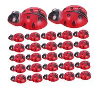 BESPORTBLE 200 Pezzi Miniature Resin Ladybug Figurines For DIY Crafts And Dollhouse Decor Lightweight Little Ladybug Ornaments With Realistic Detailing For Indoor Outdoor Micro Gardens And