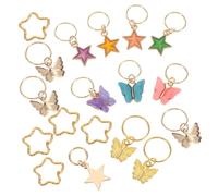 BESPORTBLE 20pezzi Ciondoli Per Capelli Forma Di Farfalla e Albero Della Vita Fermagli Per Capelli Colorati Per Intrecci e Dreadlock Per Ragazze Adolescenti in Lega Di Zinco