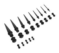 BESPORTBLE 23 Pezzi Accessori per espansore per Le Orecchie Coni per Orecchie orecchino Helix Stirata barelle Uomini Tappo per Le Orecchie barella per Orecchie in Acrilico Black