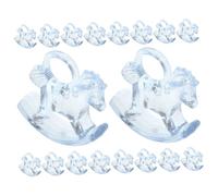 BESPORTBLE 24 Pezzi Decorazioni Tavolo Cavallo Dondolo Acrilico Trasparente per Shower Confetti Gender Reveal per Feste Maschio o Femmina Favor Eleganti e Versatili per Party Nascita