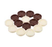 BESPORTBLE 24 Pezzi Scacchi in Plastica per Backgammon e Dama, Pezzi da Gioco Leggeri e Compatti, per Attività all'Aperto e Giochi da Tavolo