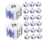 BESPORTBLE 25 Pezzi Dadi da Gioco in Acrilico Bianco Sei Facce Set per Giochi da Tavolo Carte e Feste Accessori Versatili per Famiglie e Serate di Divertimento